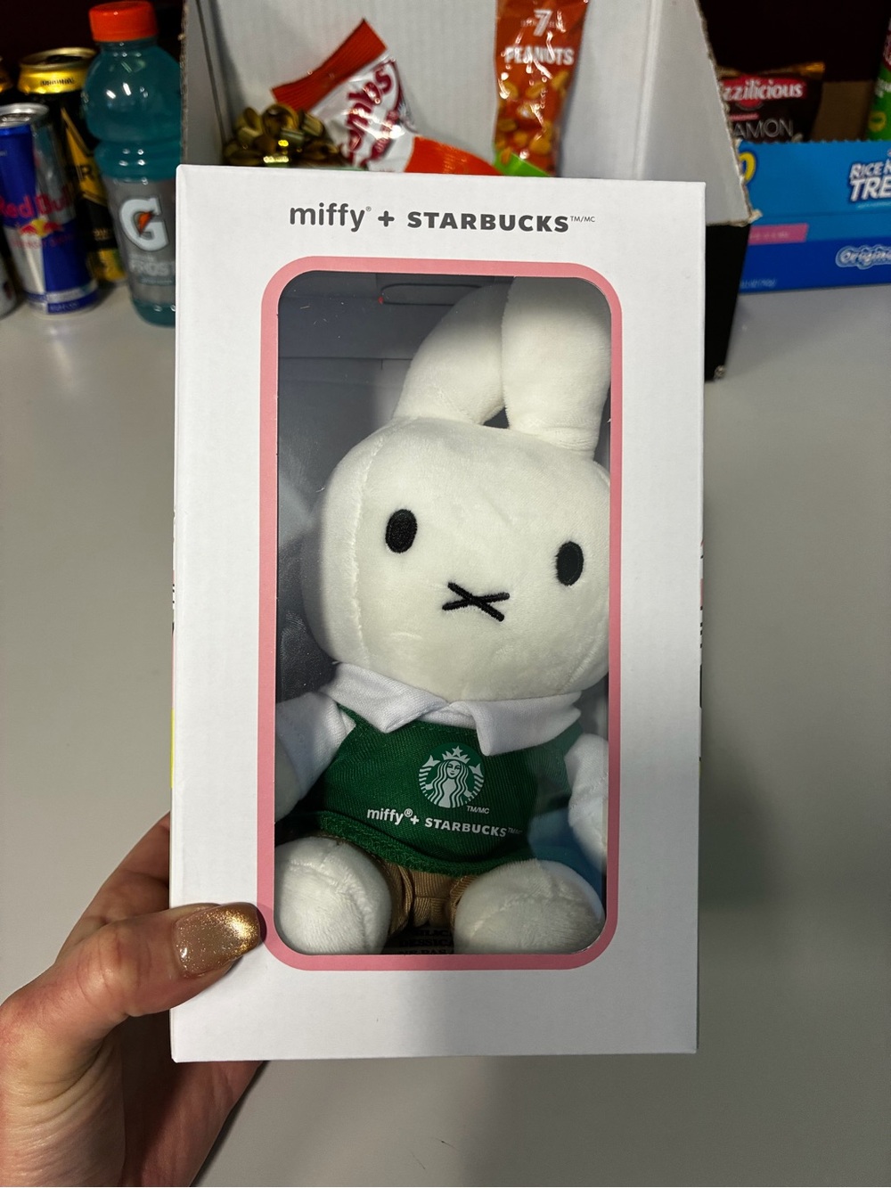 Starbucks Miffy Plush Bunny White with Green Apron